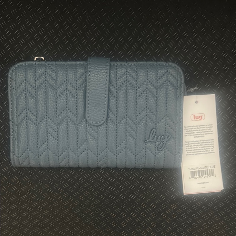 NEW Lug Tram VL (vegan leather) wallet in slate blue